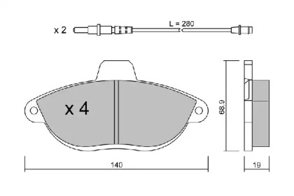 Комплект тормозных колодок AISIN BPFI-1012